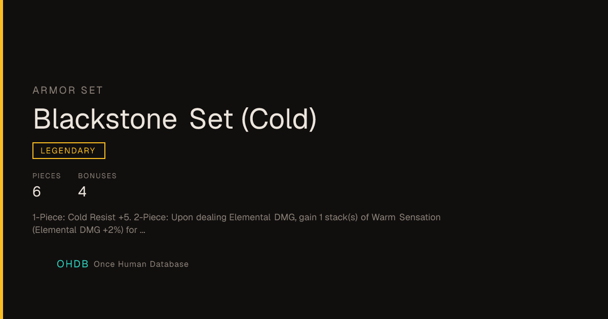 Blackstone Set (Cold)
