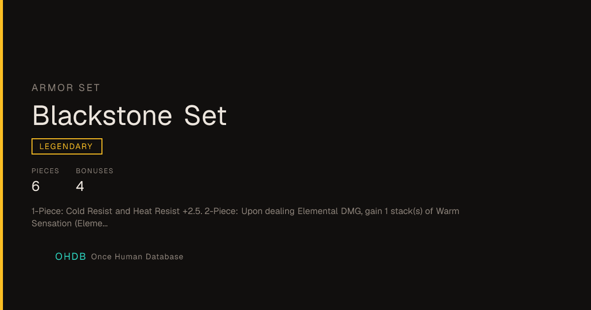 Blackstone Set