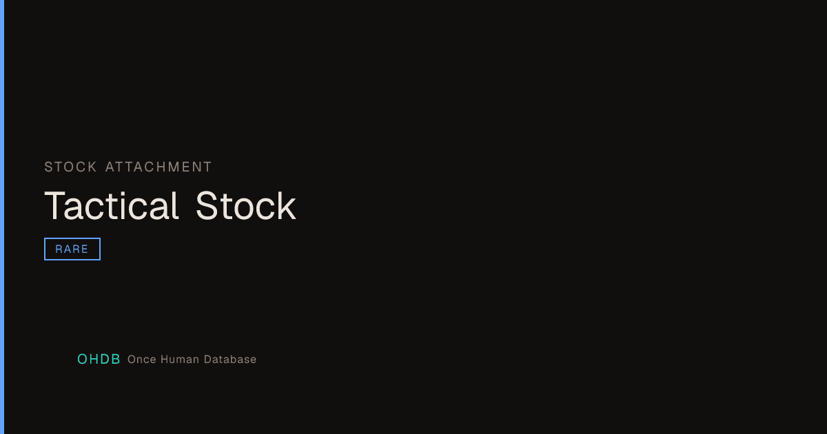 Tactical Stock